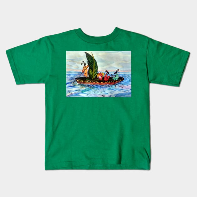 Magic Travel (Watercolour) Kids T-Shirt by mariasibireva